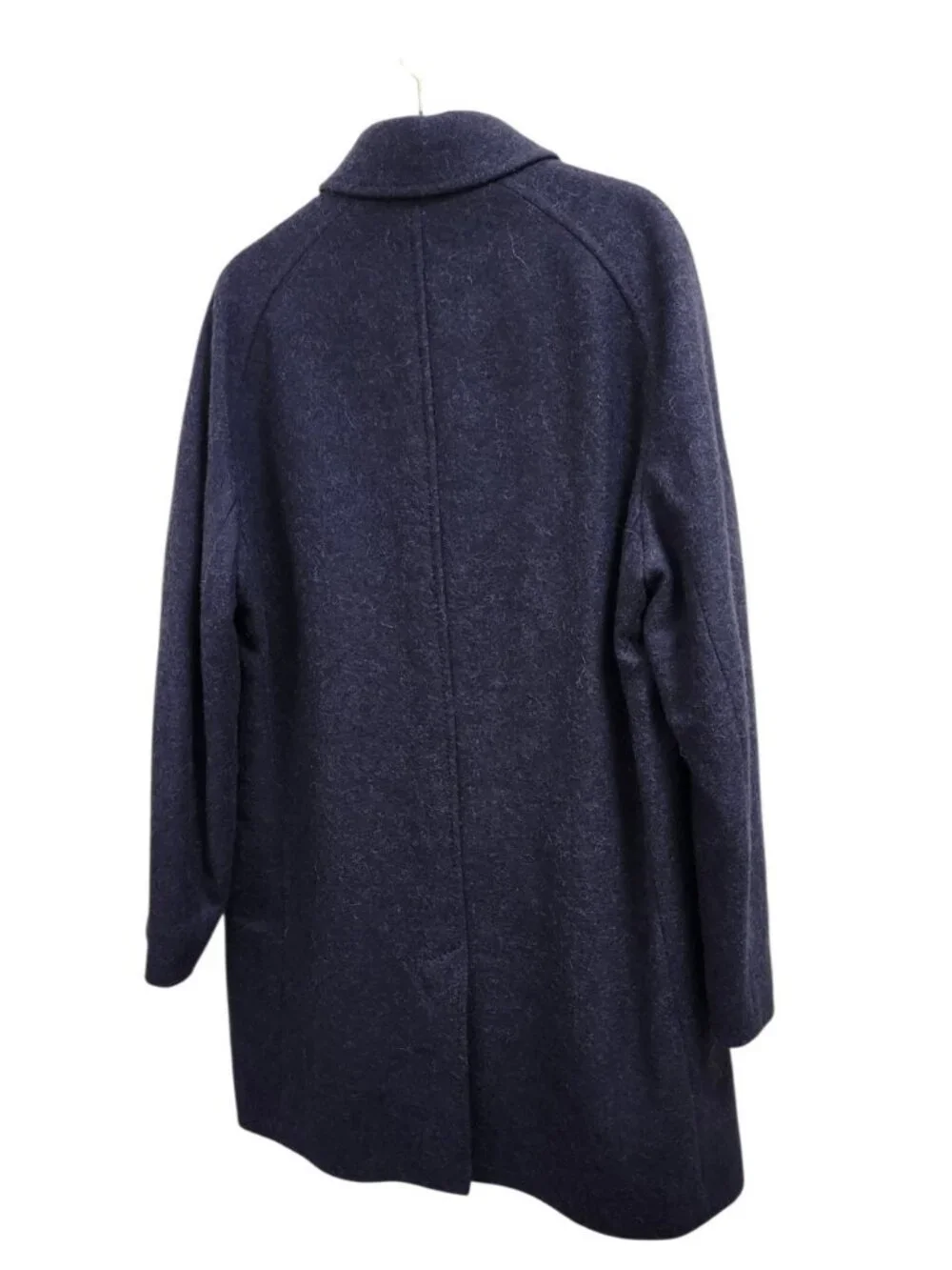 BOSS Hugo Boss Alpaca Virgin Wool Coat Men’s Size 50 Navy Blue Luxury Overcoat